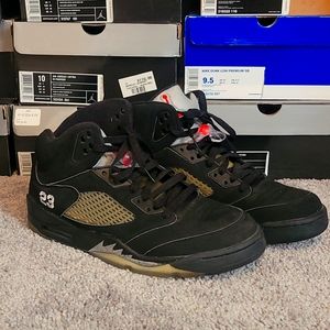 Jordan V - Black/Metallic Silver sz. 10